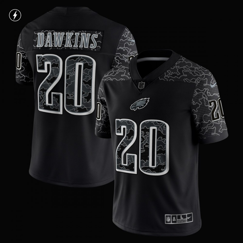 Brian Dawkins Philadelphia Eagles Nike Retired Player RFLCTV Limited Jersey - Black-GridironStore